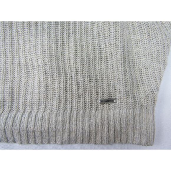 Hollister Tan Crop Knit Sweater sz XS Coastal Neutral Boho Minimalist Y2K 90s - Picture 4 of 9